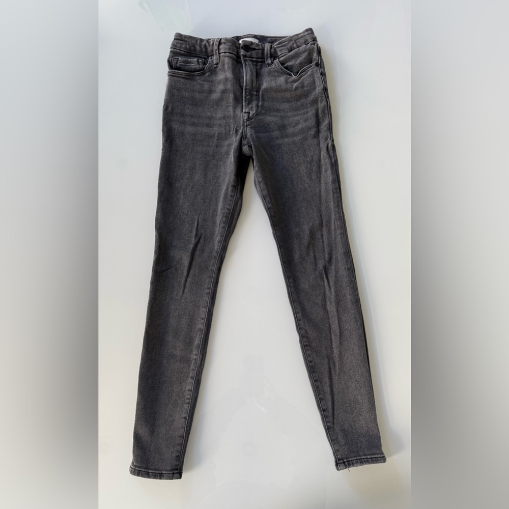 Good American Charcoal Gray Skinny Jeans Size 4/27